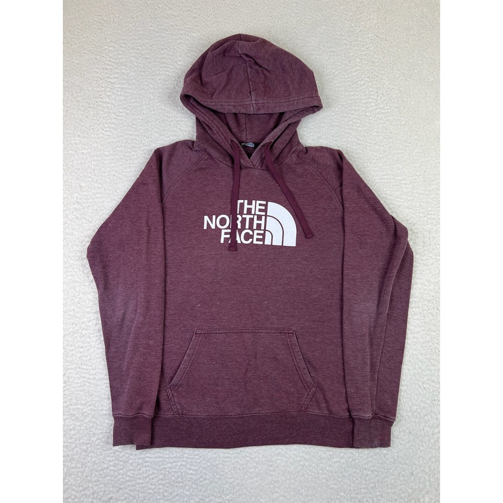 The North Face Half Dome Pullover Hoodie Women's Small Red Drawstring Casual